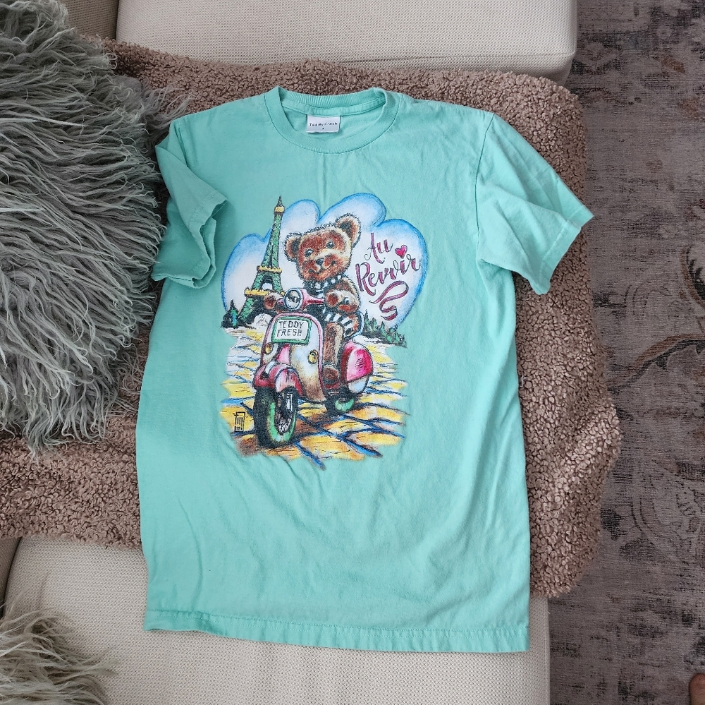 Teddy Fresh Au Revoir Mint Green Tee